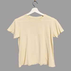 Casual Light Yellow Tee